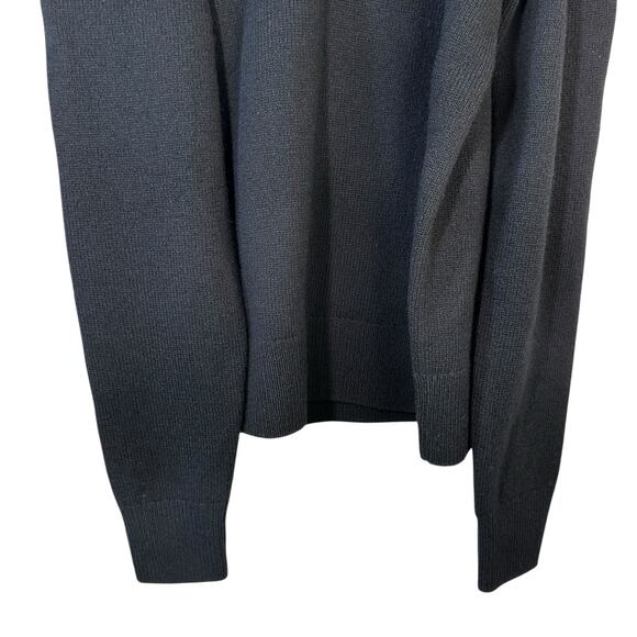 Dries Van Noten 100% Merino Wool Knit Sweater Black XS Old Money Luxury Designer - Picture 5 of 11